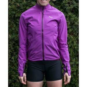 7Mesh‎ Womens Goretex Jacket Size L Purple Waterproof Breathable Cycling Hiking